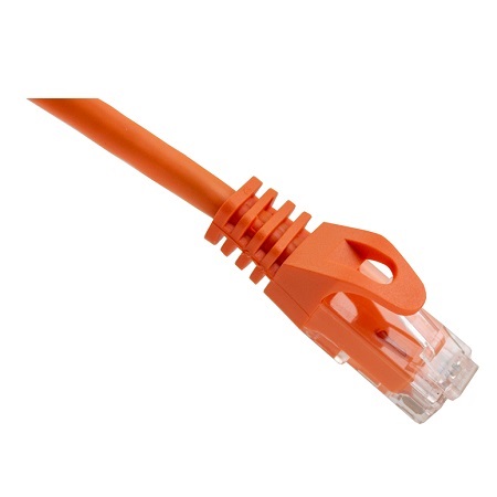 094-898/100OR Vertical Cable 24 AWG 4 Unshielded Twisted Pair Stranded Bare Copper CM Non-Plenum Cat6 Cable 100ft Patch Cord - Orange