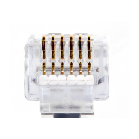 100026LTC Platinum Tools EZ-RJ12/11 Long Tab Connector - 50 Pack