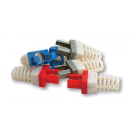 100030R-C Platinum Tools Strain Relief for Cat6 - Red - 50 Pack