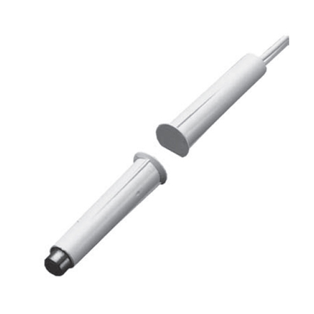 [DISCONTINUED] 1015-N Interlogix Recessed Contact w/Wire Leads 1/4" Diameter White 3/8" Gap Size