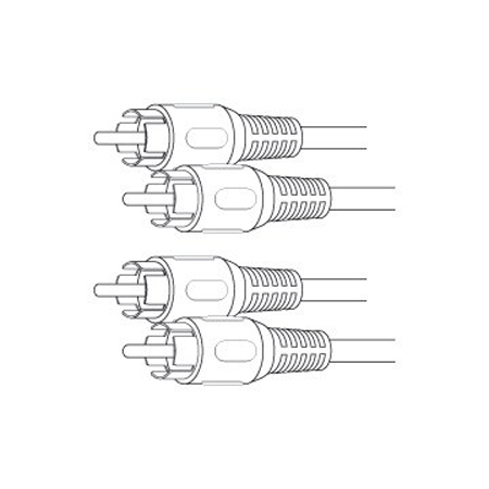 Vanco RCA Patch Cables - Gold Plated Dual RCA Plugs