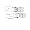Show product details for 110032X Vanco Connector Spade Crimp Gold