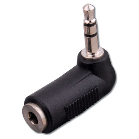 Vanco 3.5 mm Stereo Plug to Right Angle 3.5 mm Stereo Jack Adapter