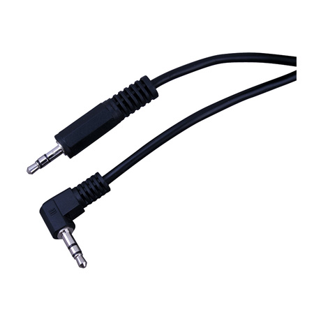 110063X Vanco Right Angle 3.5mm Stereo Plug to 3.5mm Stereo Plug Cable - 3 ft