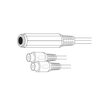 110126X Vanco Adapter 1/4" Stereo Jack to 2-RCA Jack