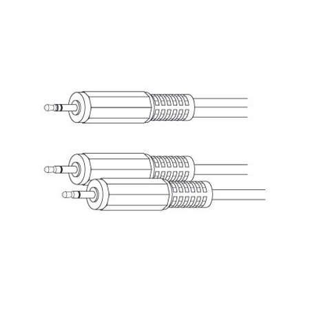 Vanco 3.5 mm Stereo Plug to 2-3.5 mm Mono Plugs 