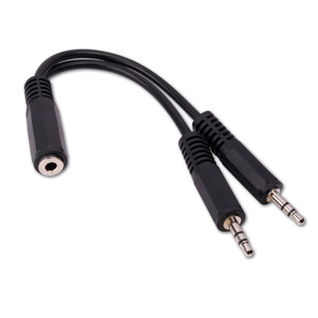 Vanco 3.5 mm Stereo Jack to 2-3.5 mm Stereo Plugs 