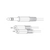 110522 Vanco Adapter 1/4 Stereo Plug/2-3.5mm Mono Plug 6In