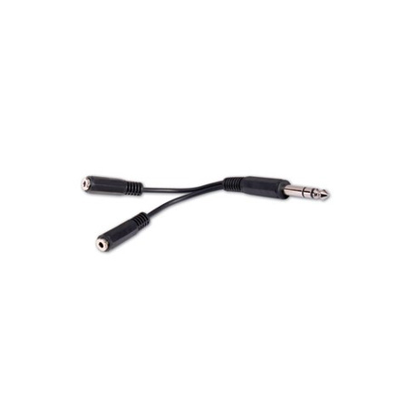 110523X Vanco 1/4" Stereo Plug to 2 3.5mm Stereo Jacks