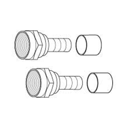 120010X Vanco Connector Female RG59 Crimp-On Gold