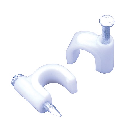 120014 Vanco Clips RG6 Nail-In White 6PK