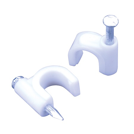 120014X Vanco Clip RG6 Nail-In White