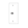 Show product details for 120029 Vanco Wall Plate F 75 Ohm Gold White