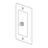 Show product details for 120030 Vanco Wall Plate F Decor Gold White