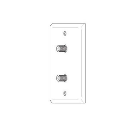 Vanco Wall Plate for 75 Ohm Dual 