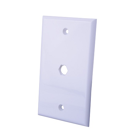 120040 Vanco Wall Plates Hex Hole White