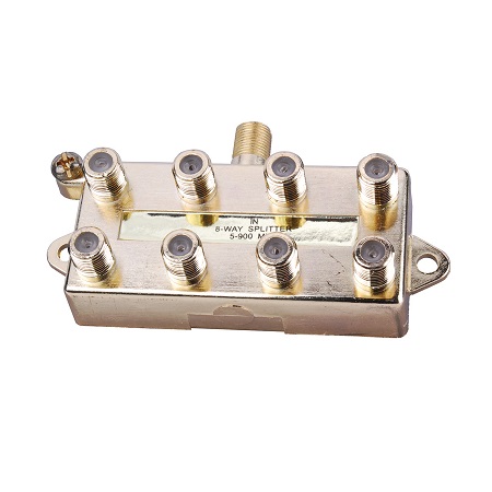 120067X Vanco Splitter 8 Way 5-900MHz Gold