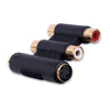 Show product details for 120077X Vanco Adapter 2 S-Video Mini Din 4 Female to 2 RCA Female