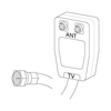Show product details for 120150 Vanco Transform Matching 300/75 Ohm Push on