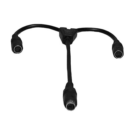 Vanco S-Video Mini Din 4 Pin Male Plug to 2- S-Video Mini Din 4 Pin Female Jacks