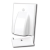 Show product details for 120616 Vanco Hinged Bulk Cable Wall Plate - Ivory