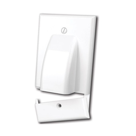 120618 Vanco Hinged Bulk Cable Wall Plate - Black