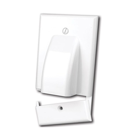 120628X Vanco Wall Plates Bulk Cable Hinged 2 Gang Black