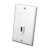 Show product details for 120900 Vanco Slim Line HDMI Decor Wall Plates - White