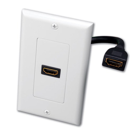 Vanco Single HDMI Pigtail Decor Wall Plate