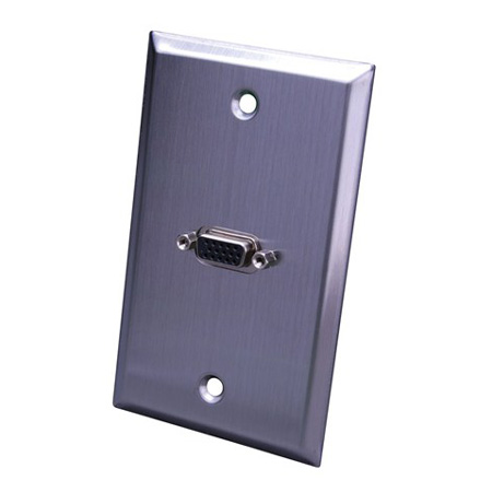Vanco Stainless Steel S-VGA Wall Plate
