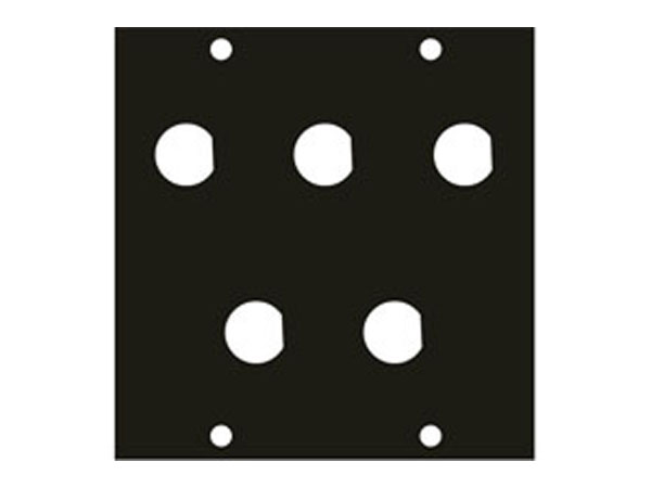 1/2BNC5 Middle Atlantic UCP Module, for 1/2" Diameter BNC Shells Fits 5 Connectors