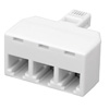 Show product details for 130022 Vanco Adapter Triplex Modular 4C Ivory