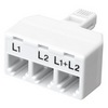 Show product details for 130024X Vanco Adapter Triplex Line 1, 2, 1&2 4C Ivory