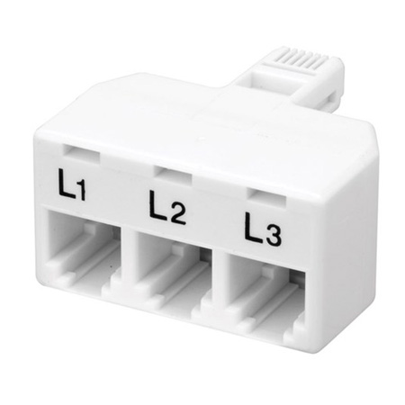 130084X Vanco Adapter Triplex Line 1, 2, 3 6C Ivory