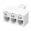 Show product details for 130084 Vanco Adapter Triplex LN 1, 2, 3 6C Ivory