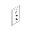Show product details for 130301X Vanco 2XF Phone Mid-Size Wall Plate