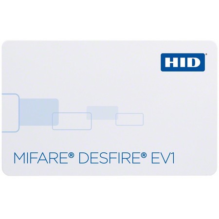 1451CLGGNNA-100 HID 1451 MIFARE DESFire EV1 + Prox Card 1451 Standard PVC 8K Bytes DESFire EV1 Programmed (125KHz only) Plain White with Gloss Finish Front Plain White with Gloss Finish Back No Printed 13.56 MHz DESFire Card Numbering No Slot Punch Sequential Matching Encoded/Printed Laser Engraved 125 KHz Card Numbering - 100 Pack