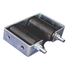 1455Z Pach & Co 4" Double Rubber Roller Guide (Zinc Plated) 2pk