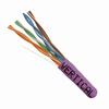 Show product details for 151-107/PR Vertical Cable 151-107 Series 24 AWG 4 Unshielded Twisted Pair Solid Bare Copper CMR Non-Plenum Cat5e Cable - 1000' Pull Box - Purple