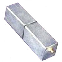 1550Z Pach & Co Square Barrel Hinge with 4"X1"X1/2" Pin (Zinc Plated) 2pk