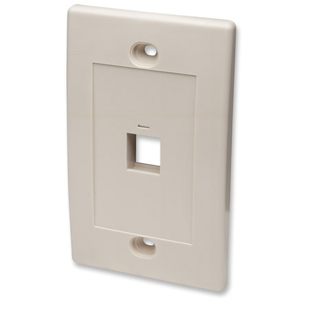 162654 Intellinet Wall Plate Flush Mount - 1 Outlet - Ivory