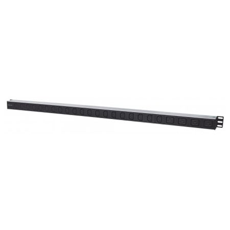 163675 Intellinet Network Solutions Vertical Rackmount 24-Output Power Distribution Unit 20 x C13 & 4 x Output C19 - Removable Power Cable - Rear C14 Input