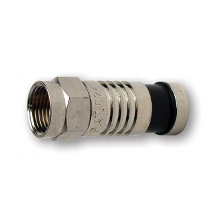 18006-100 Platinum Tools SealSmart F RG6 Compression - Nickel Plated - 100 Pack