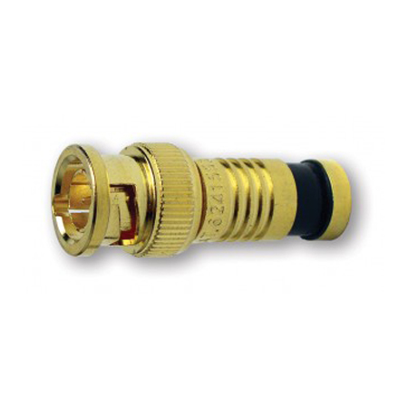 18025 Platinum Tools BNCRG6 Compression - Gold Plated - 25 Pack