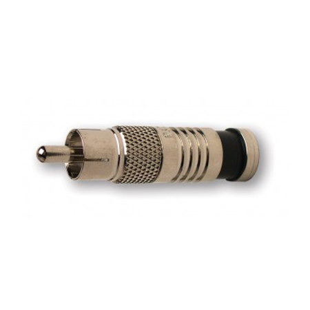 18065-25 Platinum Tools SealSmart RCA RG6 Quad Compression - Nickel Plated - 25 Pack