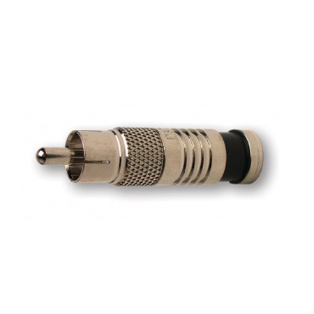 18066 Platinum Tools SealSmart RCA RG6 Quad Compression - Nickel Plated  - 6 Pack
