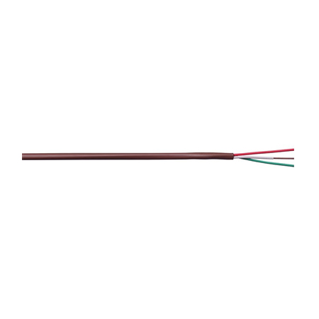 183THL1N Remee 18 AWG 3 Conductors Unshielded Solid Bare Copper CL2 Non-Plenum Thermostat Control Cable - 500' Reel - Brown