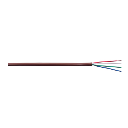 184THT1N Remee 18 AWG 4 Conductors Unshielded Solid Bare Copper CL2 Non-Plenum Thermostat Control Cable - 250' Reel - Brown