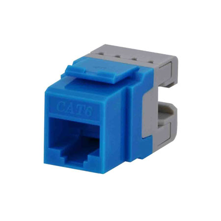 20-3426-BL-10 Datacomm Cat 6 Keystone Jack - Blue - 10 Pack