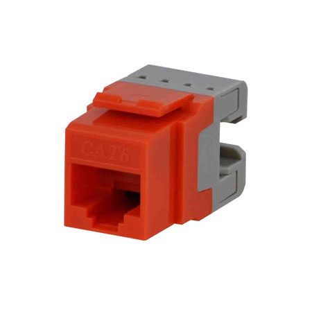 20-3426-OR-10 Datacomm Cat 6 Keystone Jack - Orange - 10 Pack